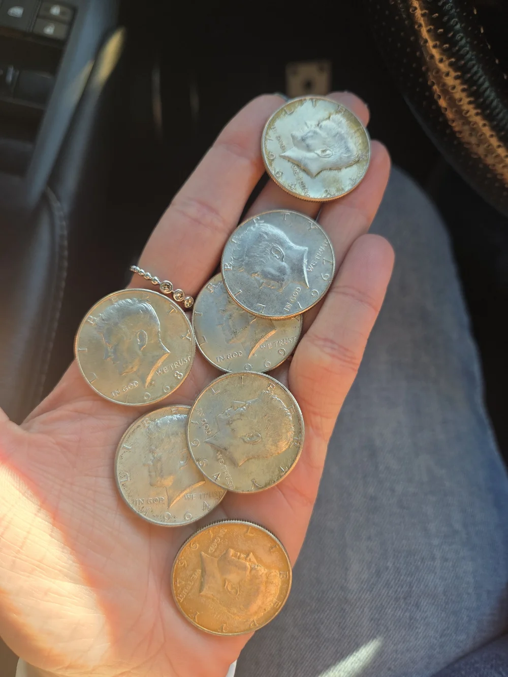 Vintage Silver Tone Kennedy Half Dollar Coin Set - Men Accessories